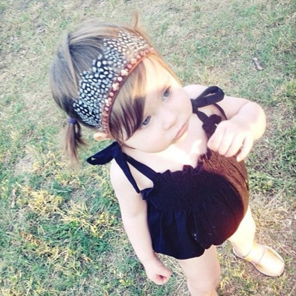 A Tiny Arrow Feather Woodland Crown Headband Girls Boho Hair Accessory Handmade